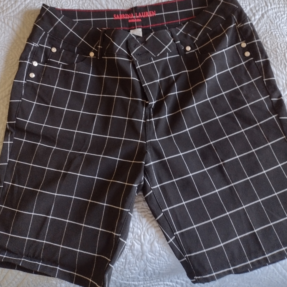 Black Plaid Shorts